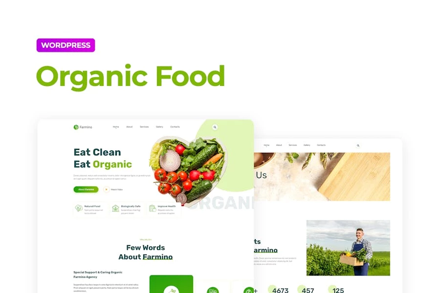 Farmino — Template Kit para alimentos orgánicos