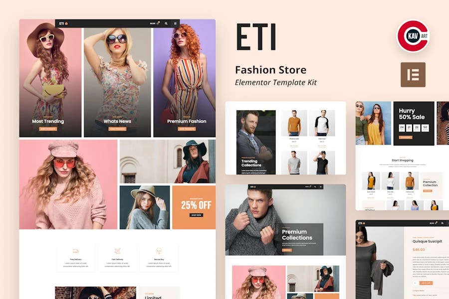 ETI – Template Kit de Elementor para tienda