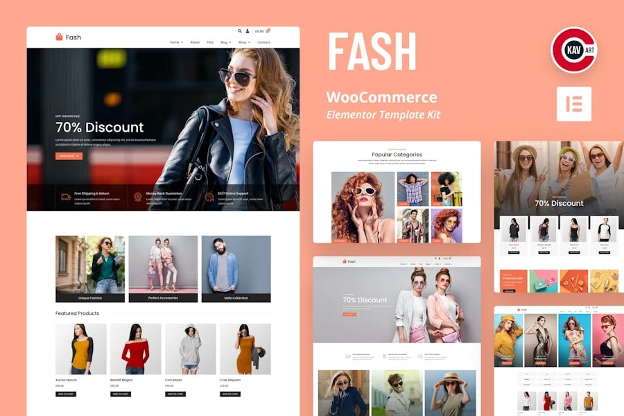 Fash – Template Kit WooCommerce Elementor