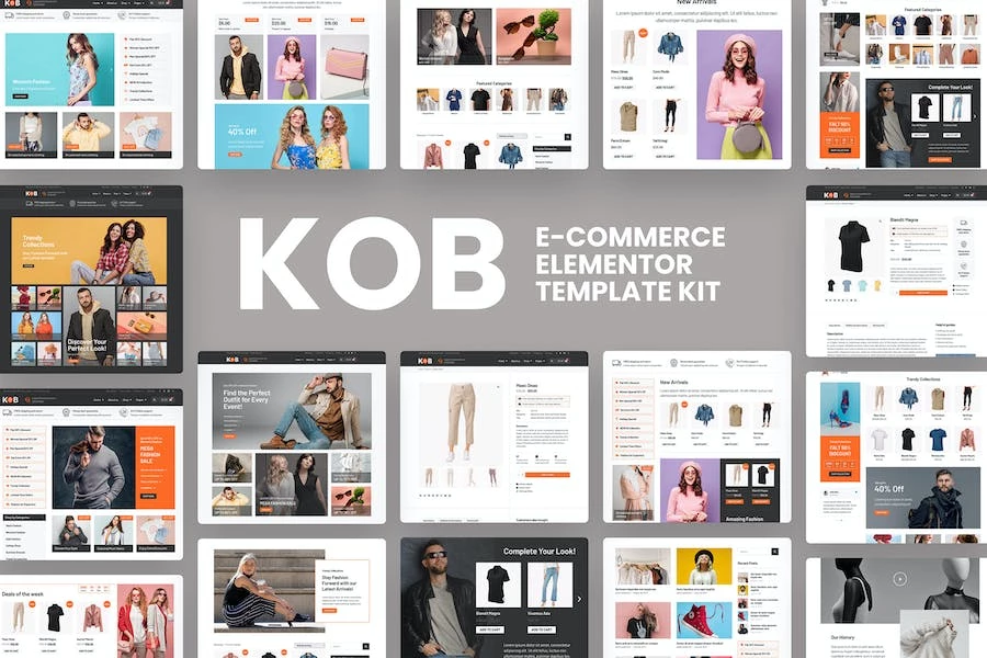 Kob – Kit de plantillas Elementor Pro para comercio electrónico