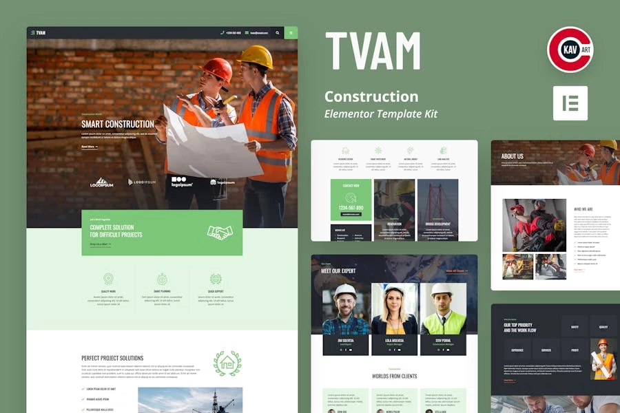 Tvam – Template Kit de construcción Elementor