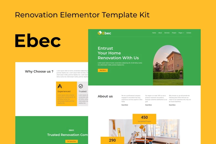 Ebec – Kit de plantillas de Renovation Elementor