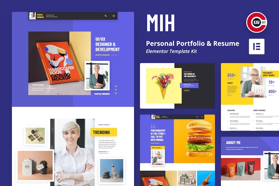 MIH – Template Kit para Porfolio personal y currículum