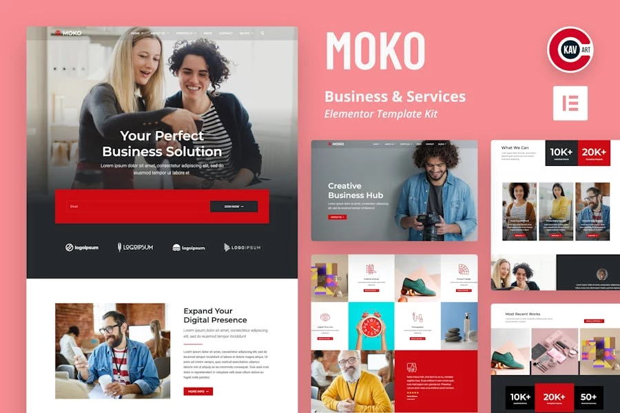 Moko – Template Kit de Elementor de negocios y servicios