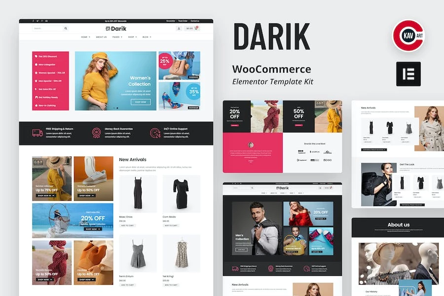 Darik – Template Kit de moda WooCommerce Elementor