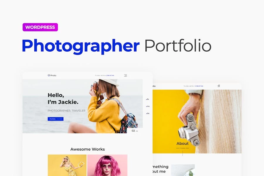 Proto — Template Kit para Porfolio de fotógrafos