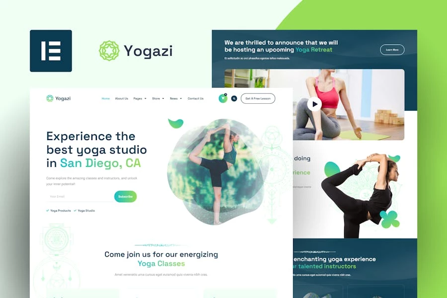 Yogazi – Template Kit Elementor Pro para Yoga Studio