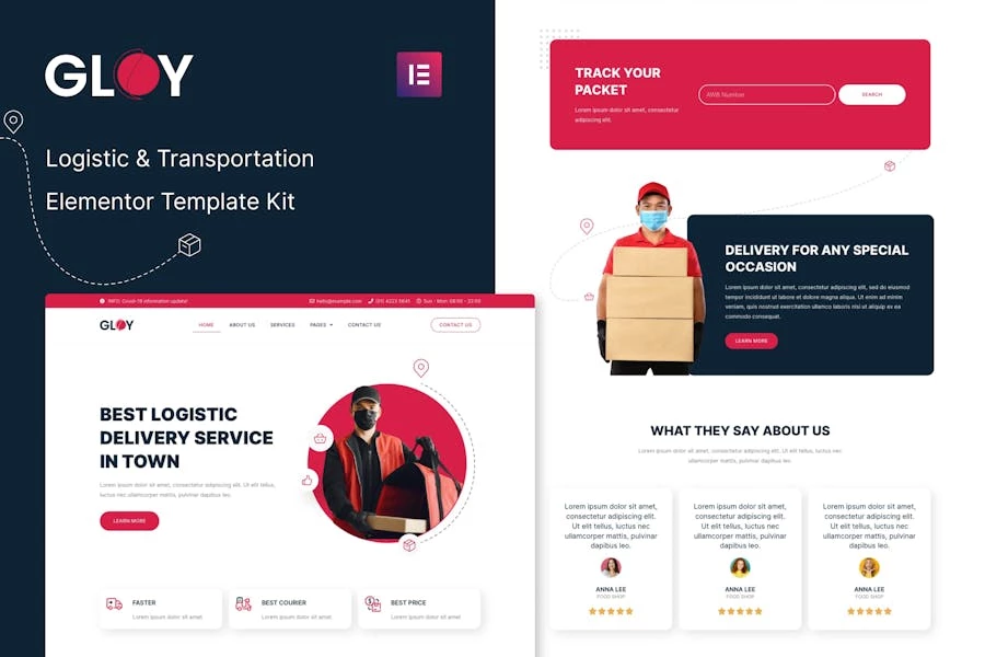 Rolso — Template Kit Elementor para empresas de logística