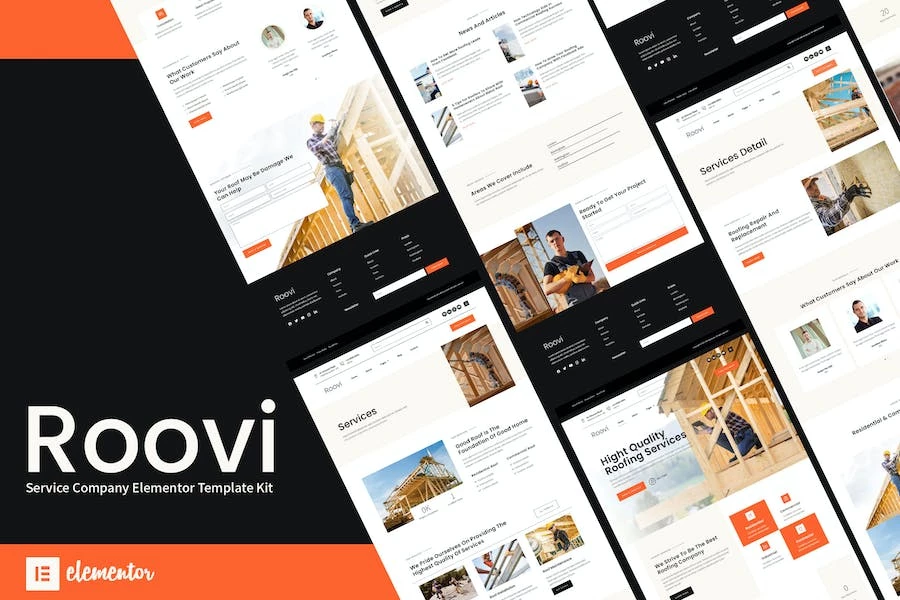 Roovi – Kit de plantillas Elementor para mejoras en el hogar