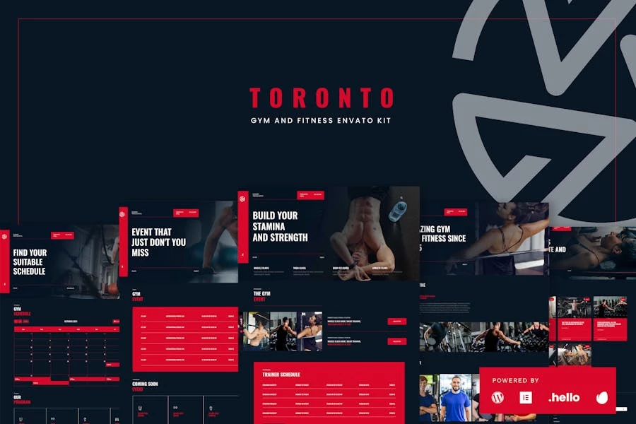 Toronto – Kit de plantillas Elementor para gimnasio y acondicionamiento físico