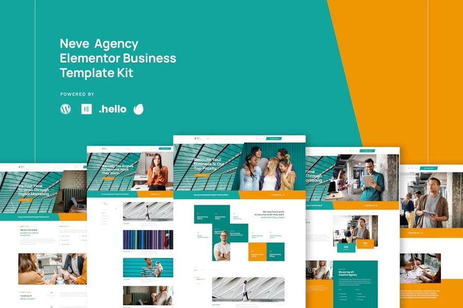 Neve – Kit de plantillas Elementor para agencias de negocios digitales
