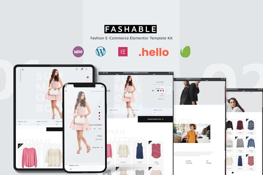 Fashable – Template Kit Elementor de comercio electrónico para estilistas