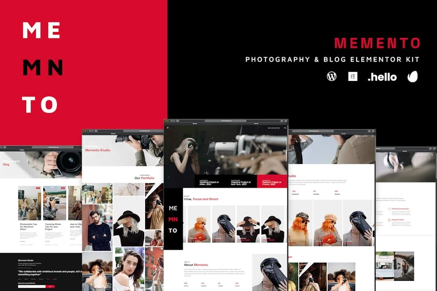 Memento – Template Kit Elementor para fotografía y blog