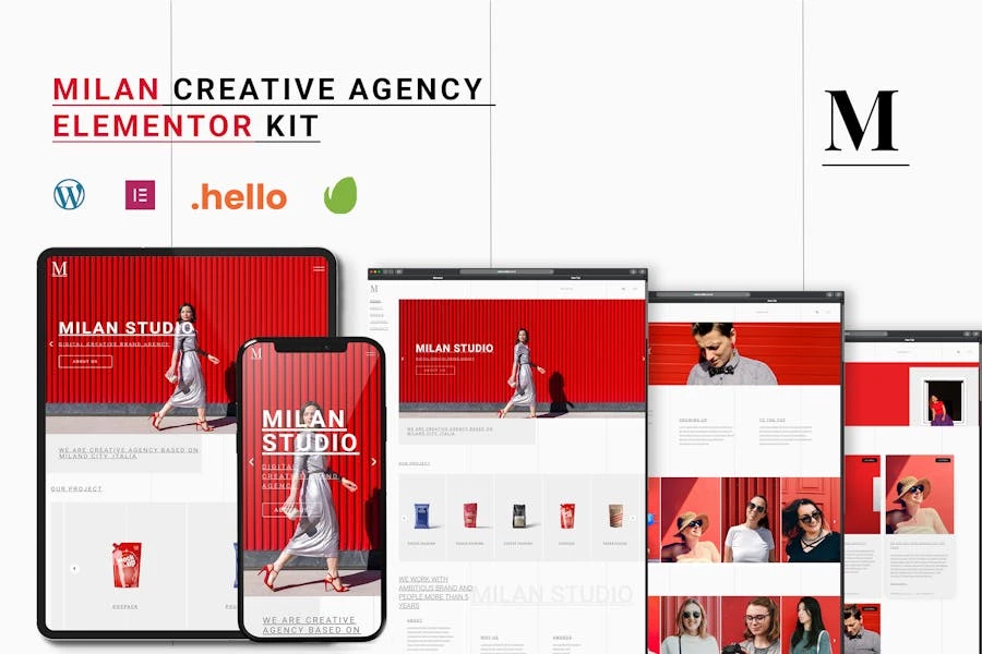 Milán – Template Kit Elementor para Agencia creativas