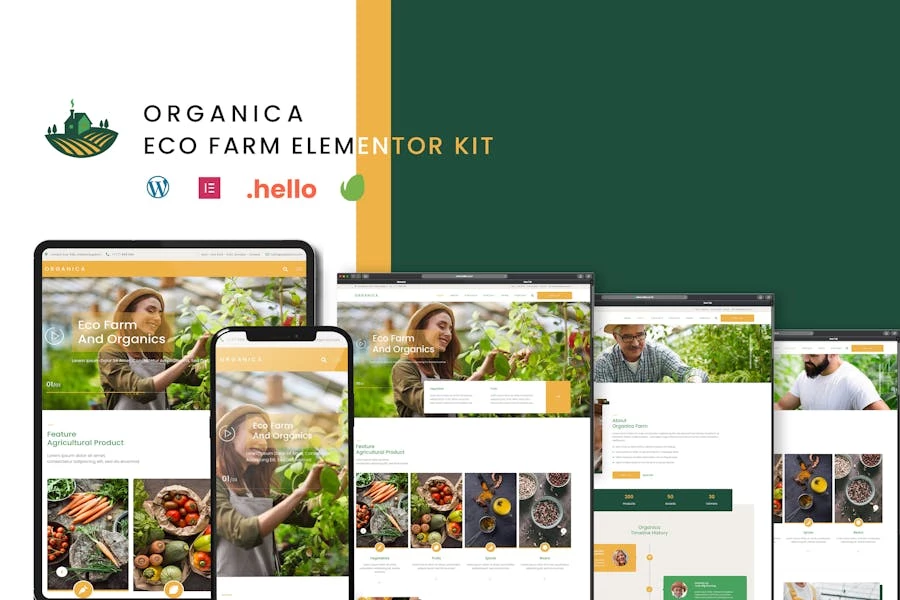 Organica – Template Kit Eco Farm Elementor