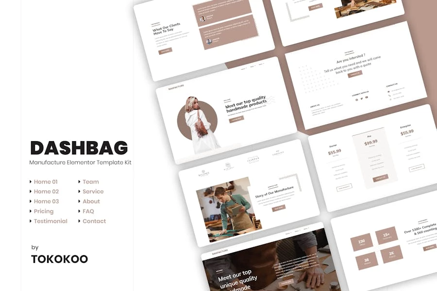 DashBag | Template Kit Elementor de la tienda