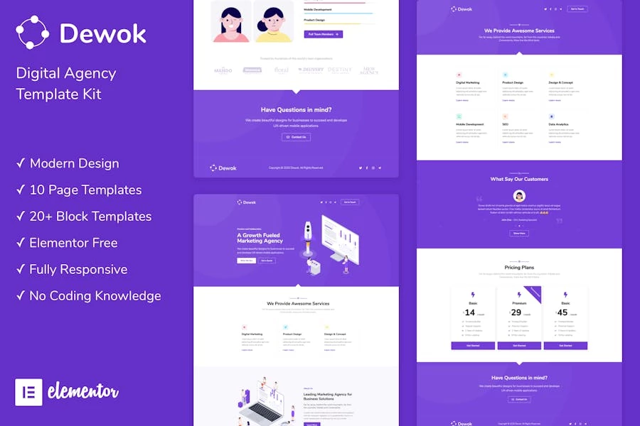 Dewok – Kit de plantillas para agencias digitales
