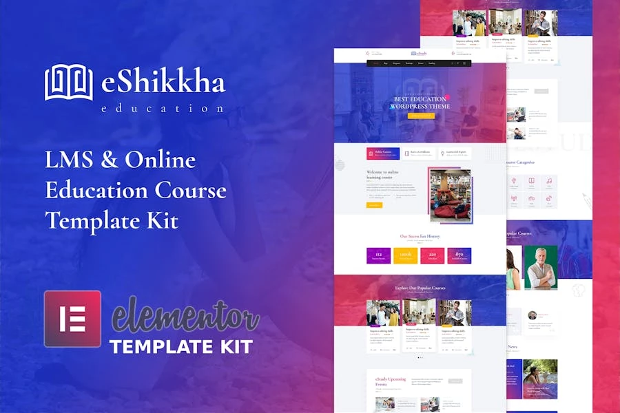 eShikkha – Template Kit de aprendizaje electrónico para Elementor
