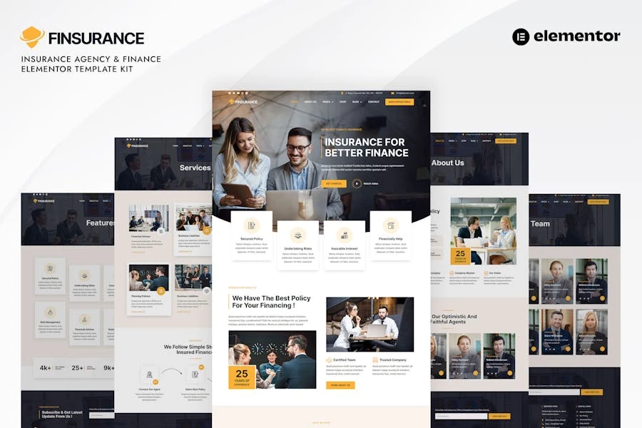 Finsurance – Template Kit para Agencia de seguros y finanzas