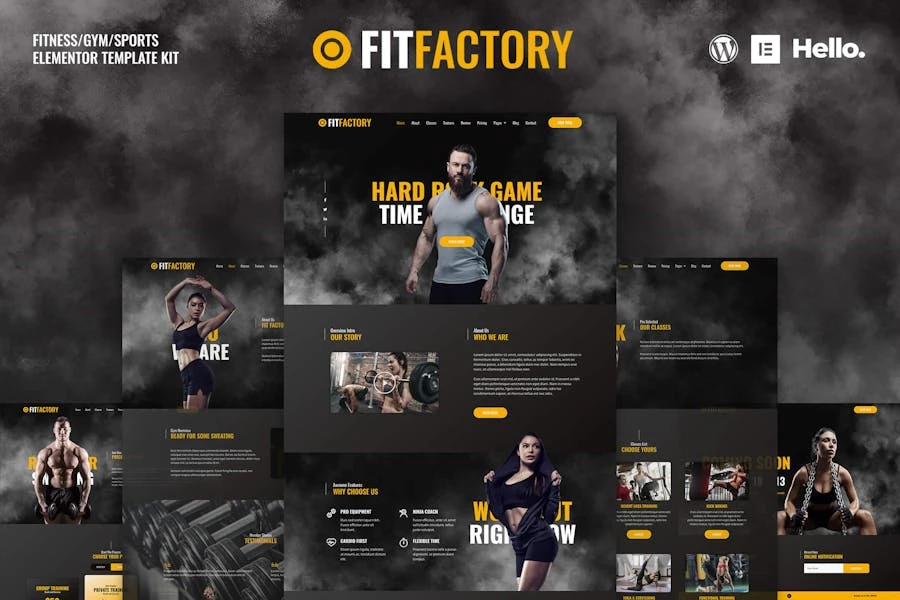 Fit Factory – Template Kit de gimnasio Elementor