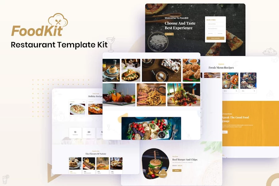 FoodKit – Kit de plantillas para restaurantes
