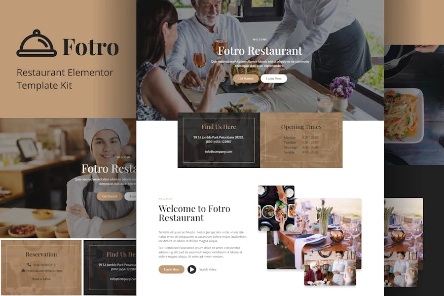 Fotro – Template Kit Elementor para comida y restaurantes