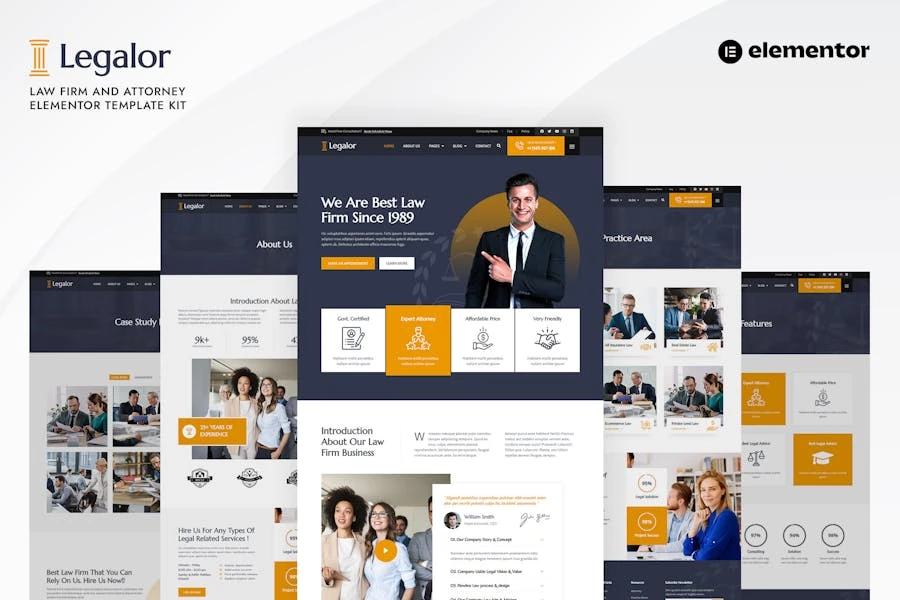 Legalor – Template Kit Elementor para bufete de abogados y abogados