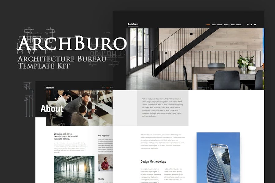 ArchBuro – Kit de plantillas para estudio de arquitectura