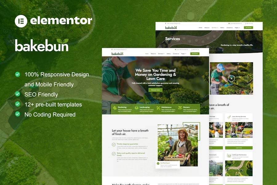 Bakebun – Template Kit para elementos de jardinería y paisajismo