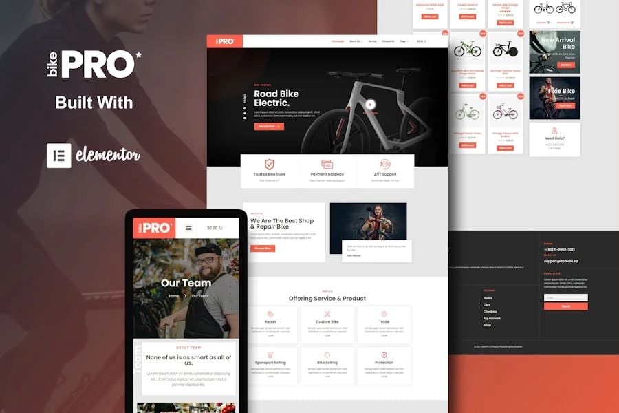 BikePro – Template Kit Elementor para WooCommerce