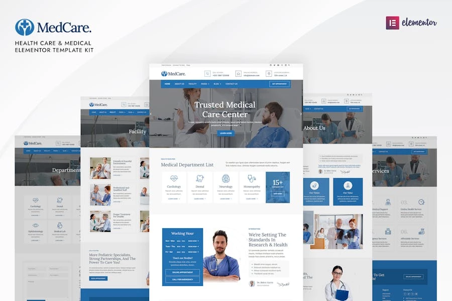 Medcare – Template Kit de elementos médicos y de atención médica