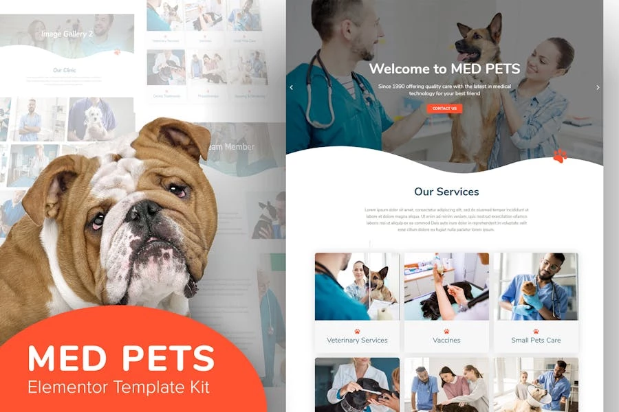Med Pets – Veterinarian Elementor Template Kit