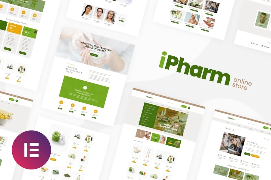 iPharm – Kit de plantillas Woocommerce Elementor para farmacia en línea