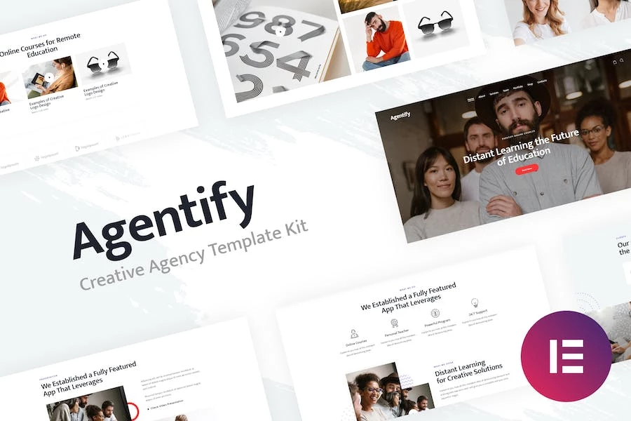 Agentify | Portafolio personal para creativos: Elementor Template Kit