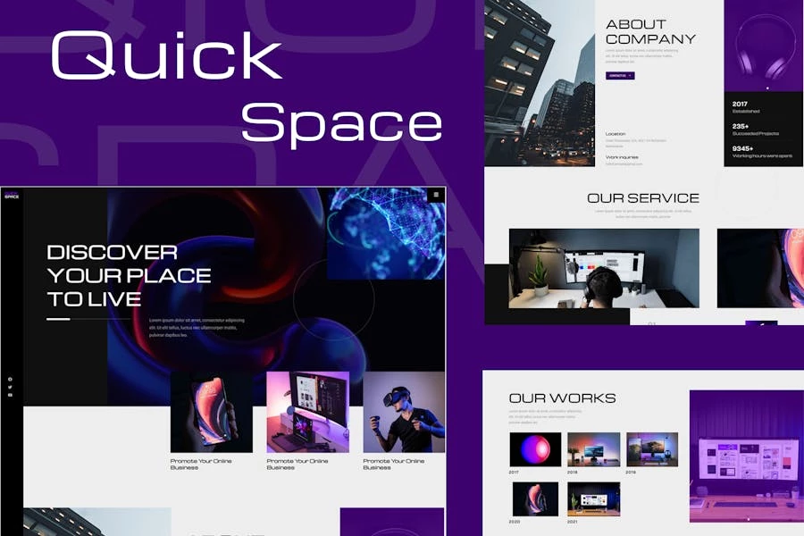 QuickSpace – Template Kit de Creative Business Elementor