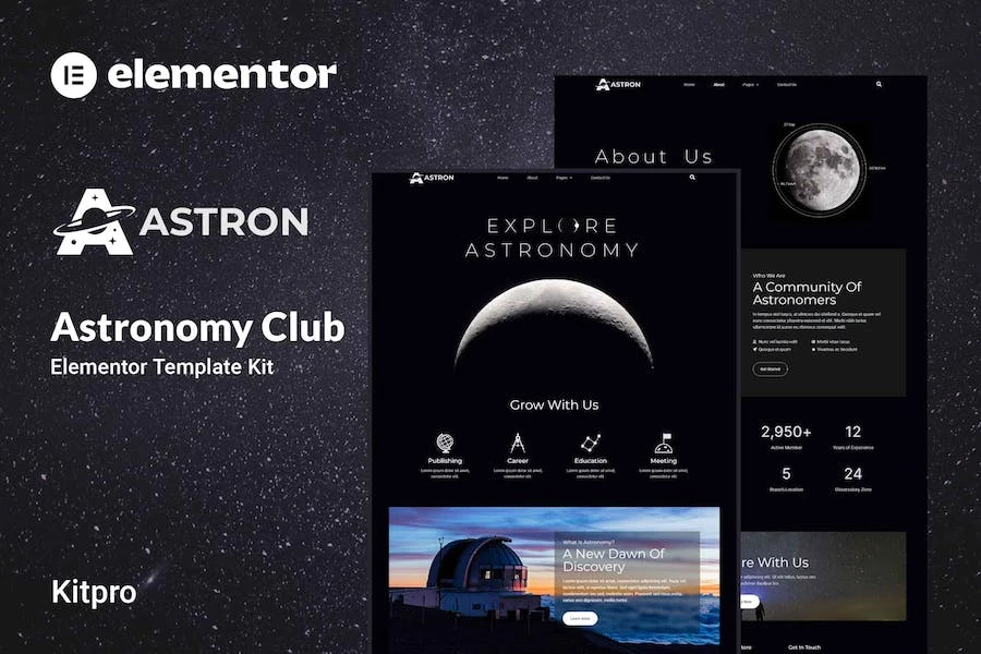 Astron – Template Kit de Astronomy Elementor