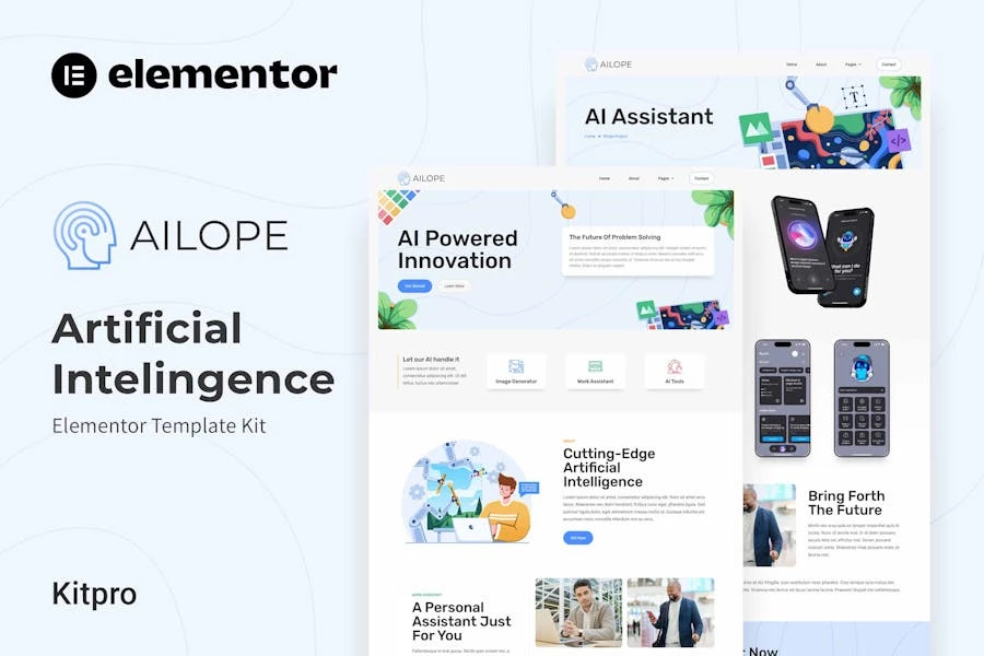 Ailope – Kit de plantillas Elementor de inteligencia artificial