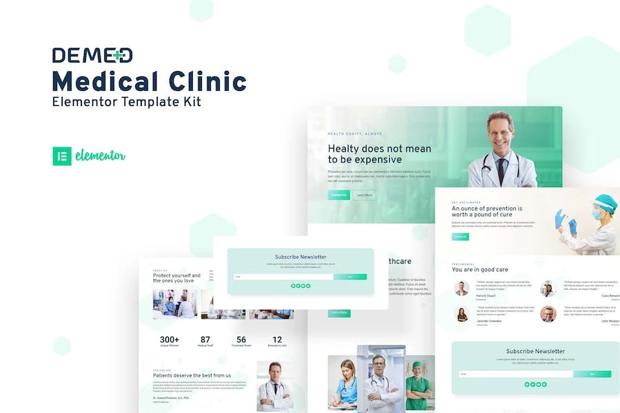 Demed – Kit de plantillas Elementor para clínicas médicas