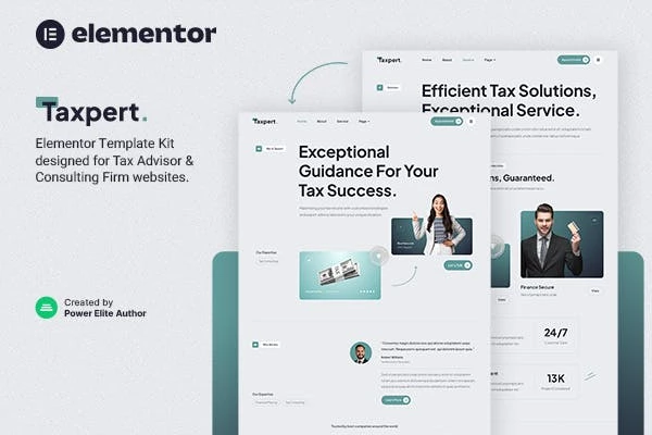 Taxpert — Template Kit Elementor para asesores fiscales y consultores