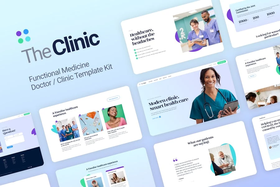 The Clinic – Kit de plantillas Elementor de salud y medicina