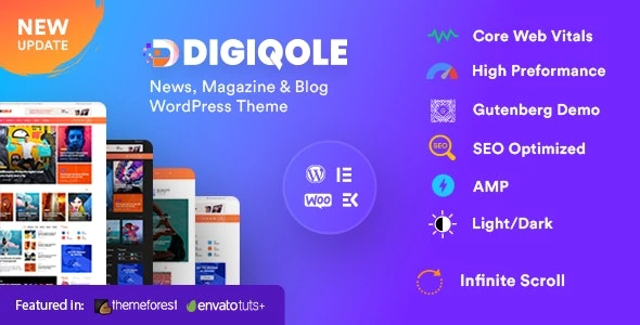 Digiqole – Tema de WordPress para revista de noticias
